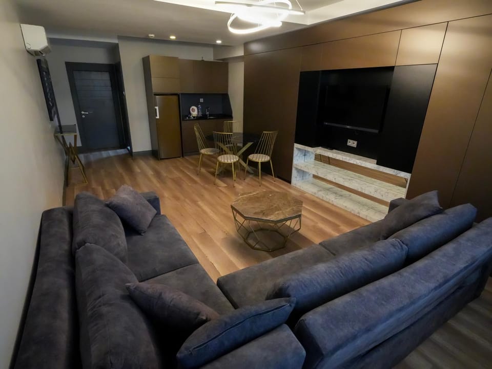 TV and multimedia, Kitchen or kitchenette, Living room, Seating area, Dining area, wardrobe, air conditioner