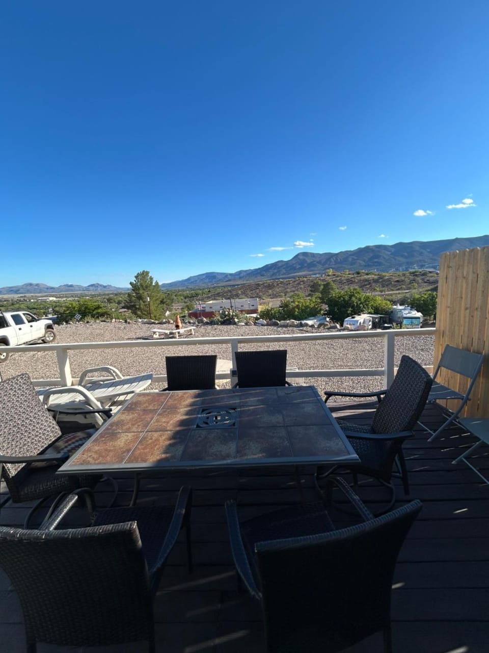 Patio, Day, Natural landscape, View (from property/room), Balcony/Terrace, Dining area, Mountain view