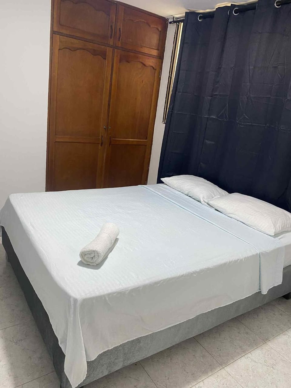 Bed, Photo of the whole room, Bedroom, towels, wardrobe