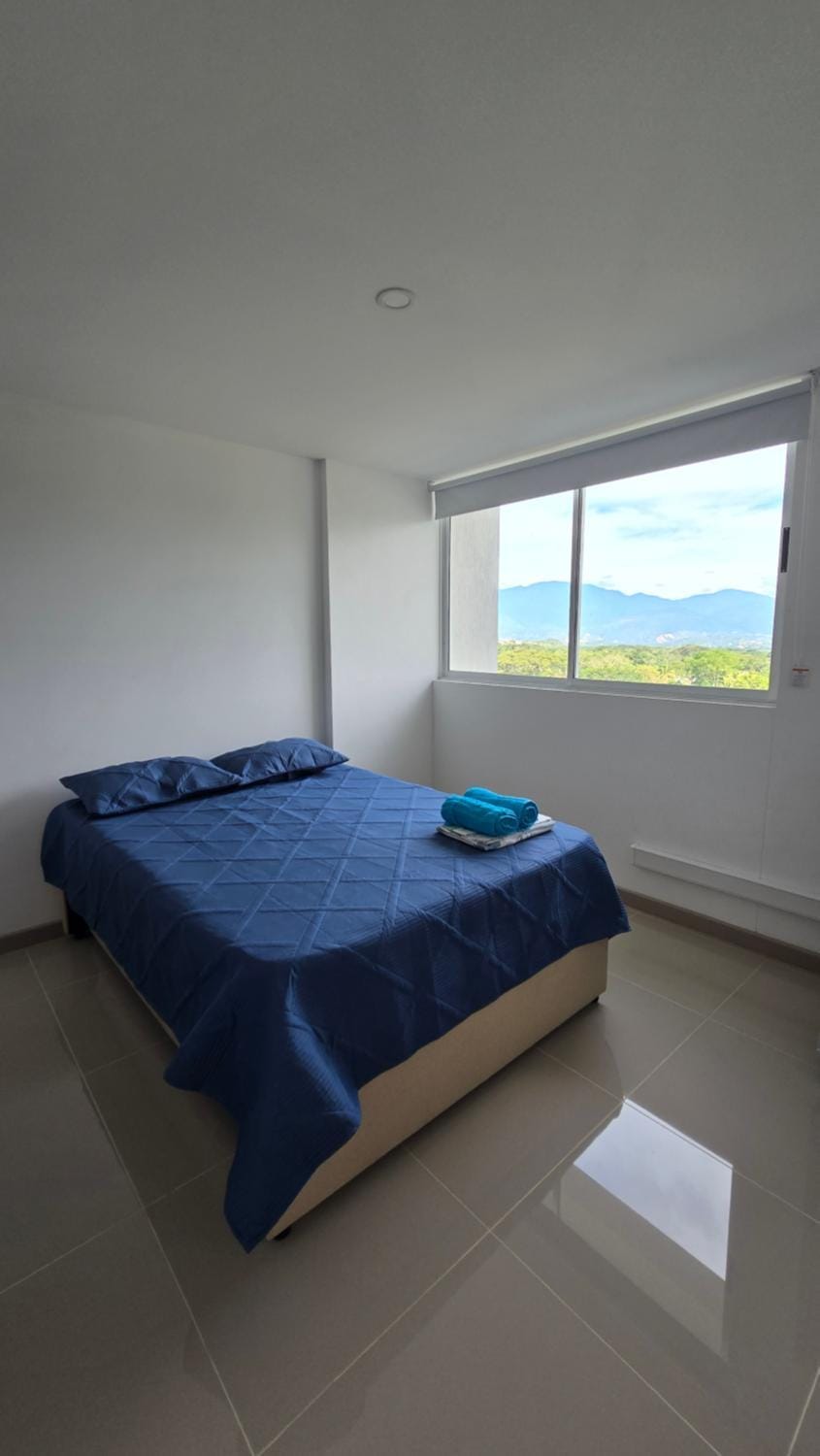 Bed, Natural landscape, Photo of the whole room, Bedroom, Mountain view, towels
