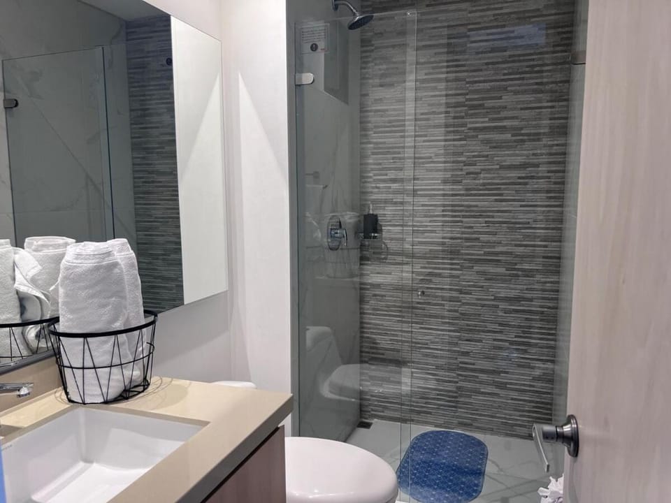 Shower, Toilet, Bathroom, towels