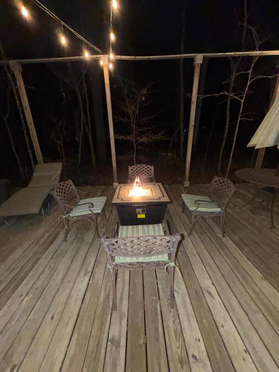 Night, fireplace