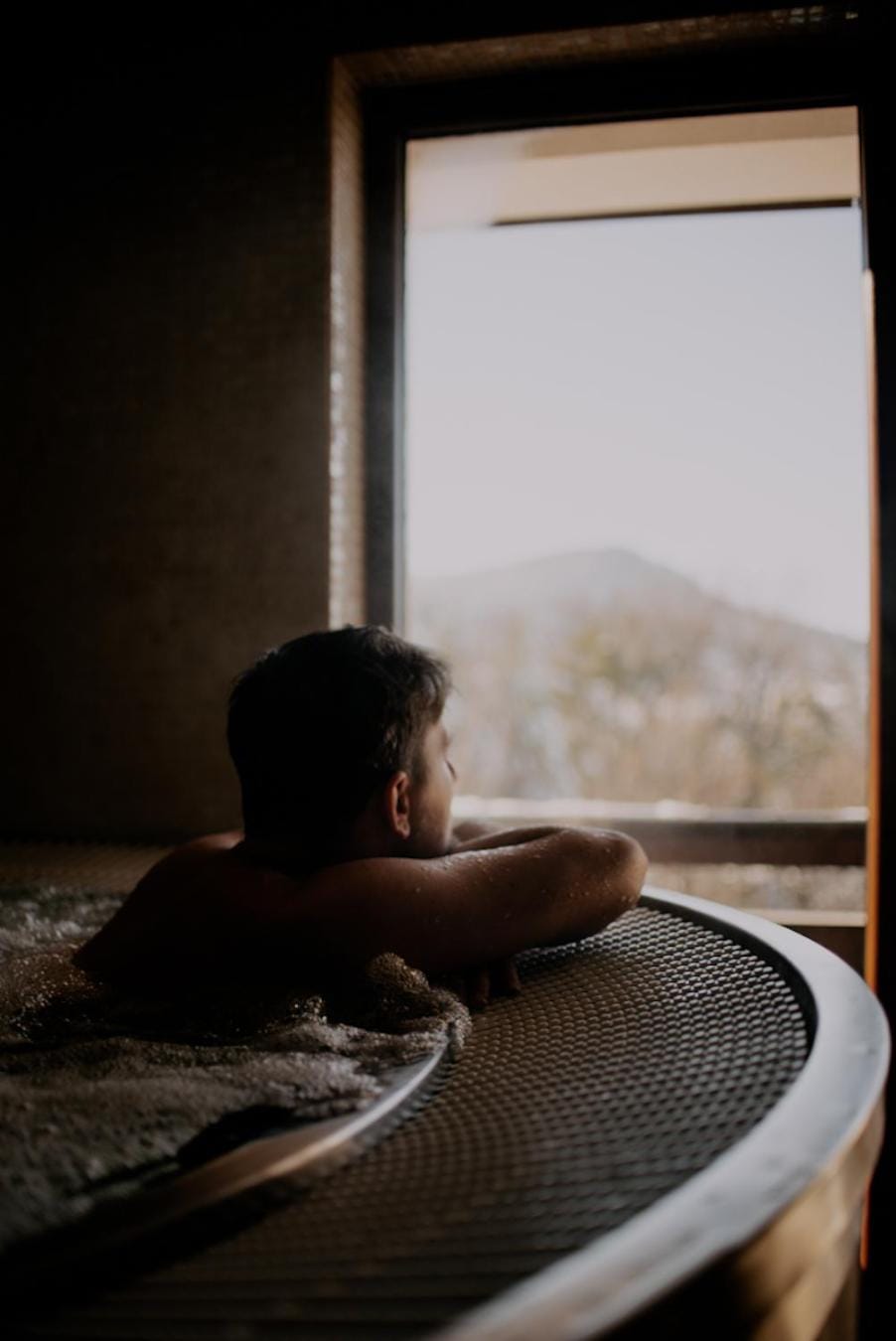 People, Hot Tub, Mountain view, group of guests