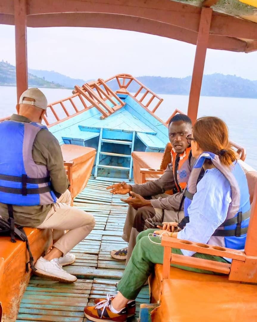 Twin Lakes Rwanda Boat Tours Docked boat in Uganda