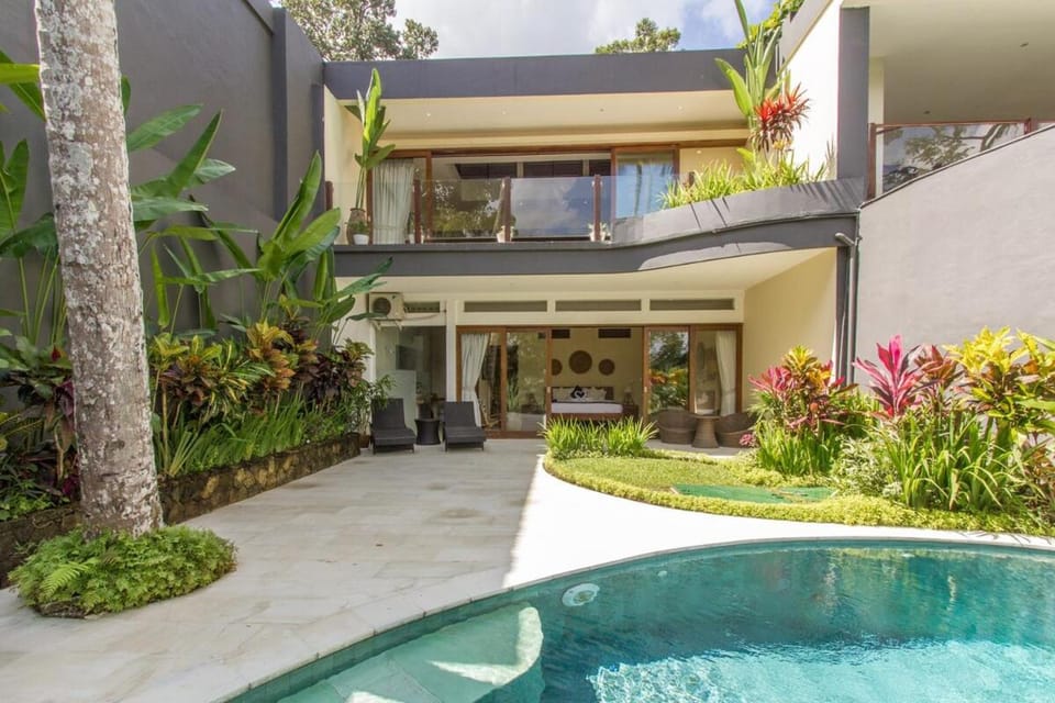 Property building, Patio, Day, Garden, Garden view, Pool view, Swimming pool