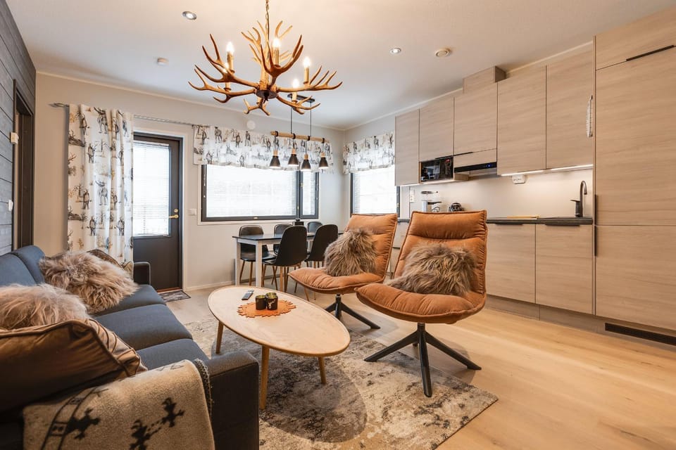 Kitchen or kitchenette, Living room, Dining area
