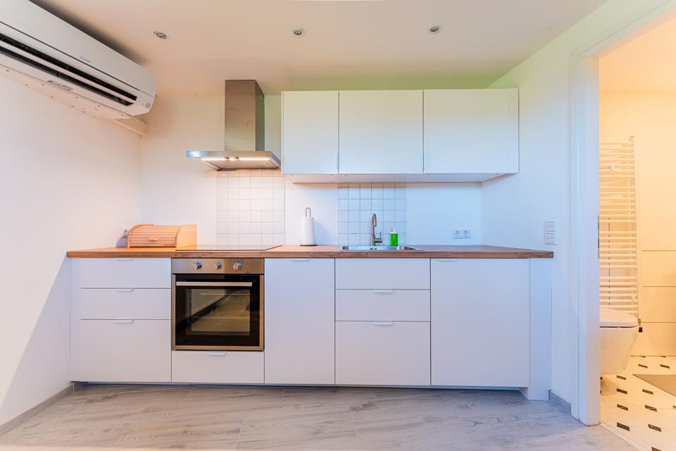 Kitchen or kitchenette, On site, stove, kitchen, air conditioner