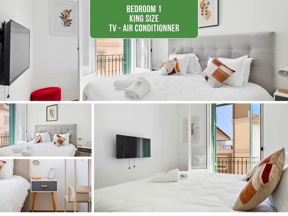 Bed, TV and multimedia, Photo of the whole room, Bedroom, towels
