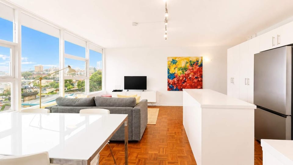 Harbour Views from North Sydney High Street Apartment in Sydney