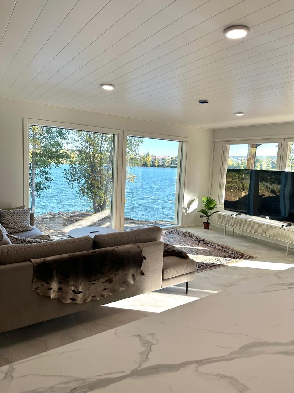 Living room, Lake view