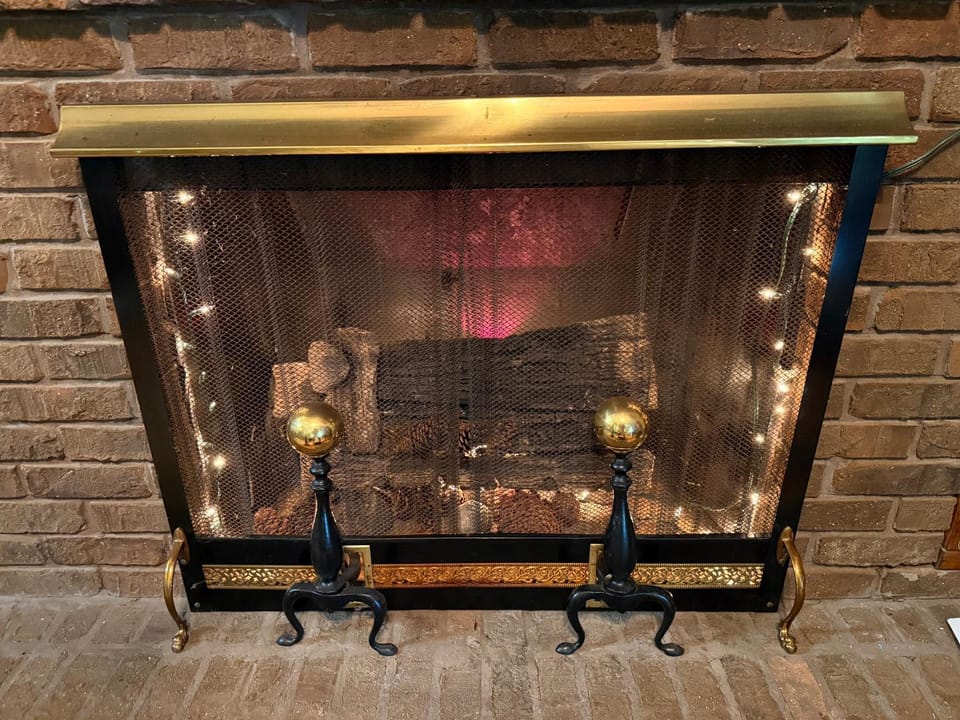 Property building, fireplace