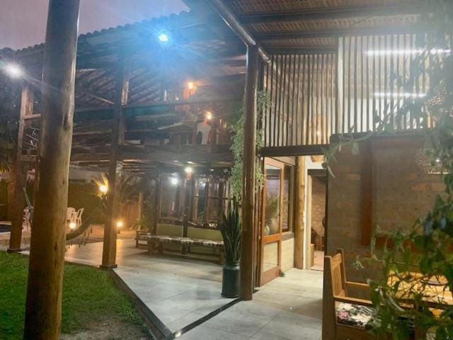 Property building, Patio, Night, Garden