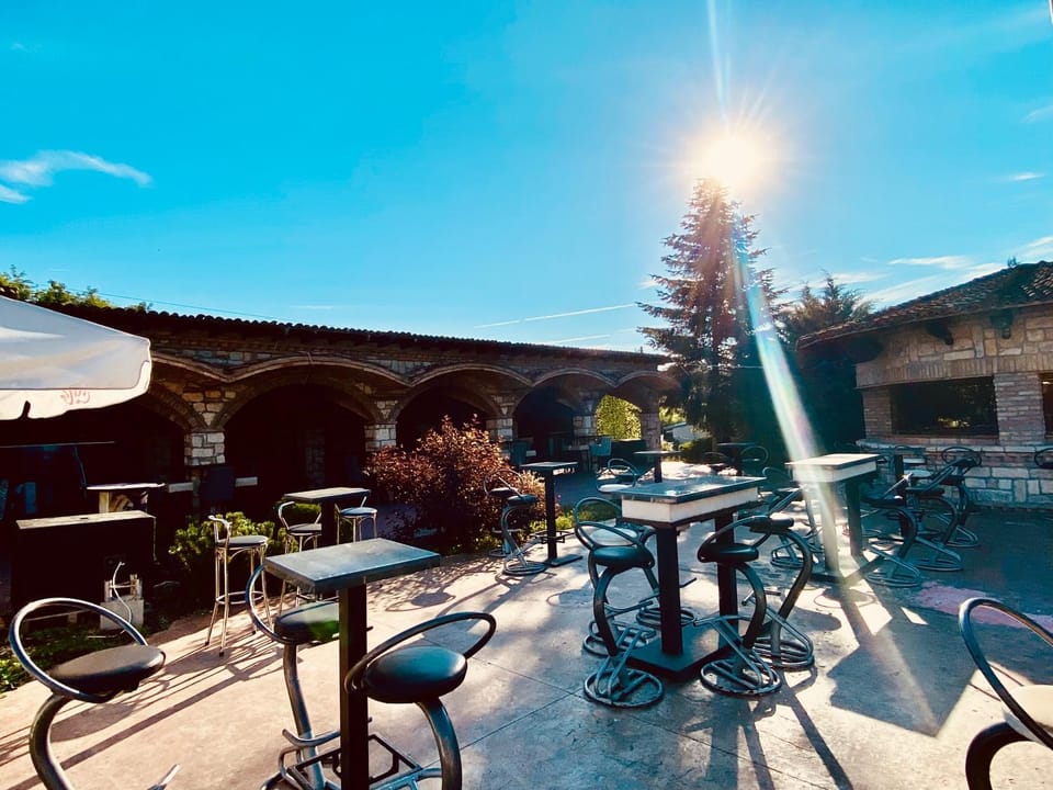 Patio, Day, Dining area, Pool view, Swimming pool, sunbed