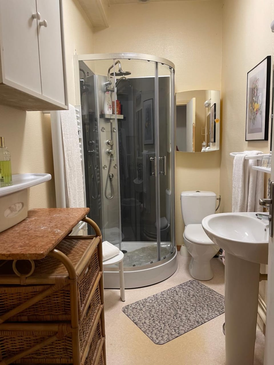 Shower, Toilet, towels