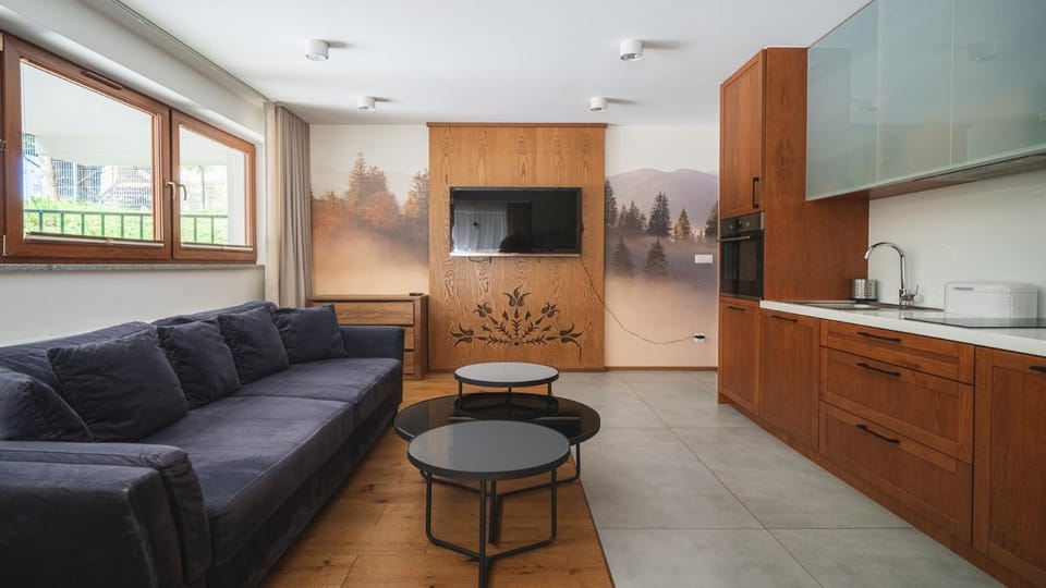 TV and multimedia, Kitchen or kitchenette, Living room, Seating area