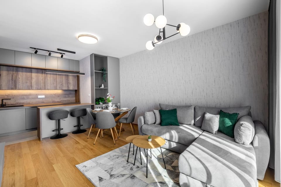 Kitchen or kitchenette, Living room, Photo of the whole room, Seating area, Dining area