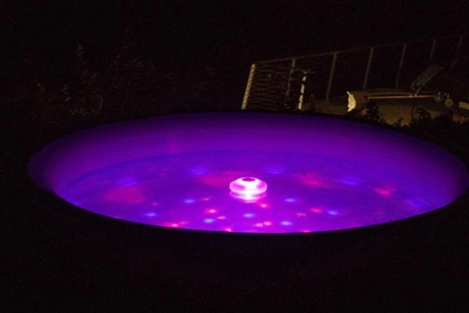 Night, Natural landscape, Hot Tub