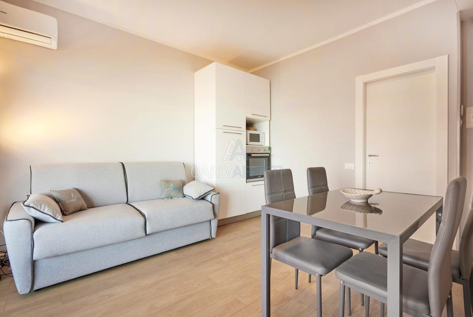 Kitchen or kitchenette, Living room, Dining area, air conditioner