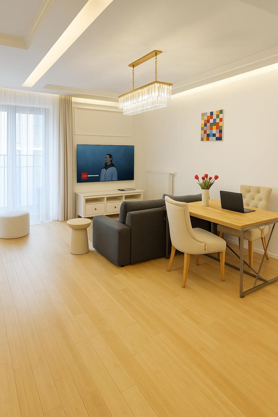 TV and multimedia, Living room, Seating area, Dining area, Evening entertainment