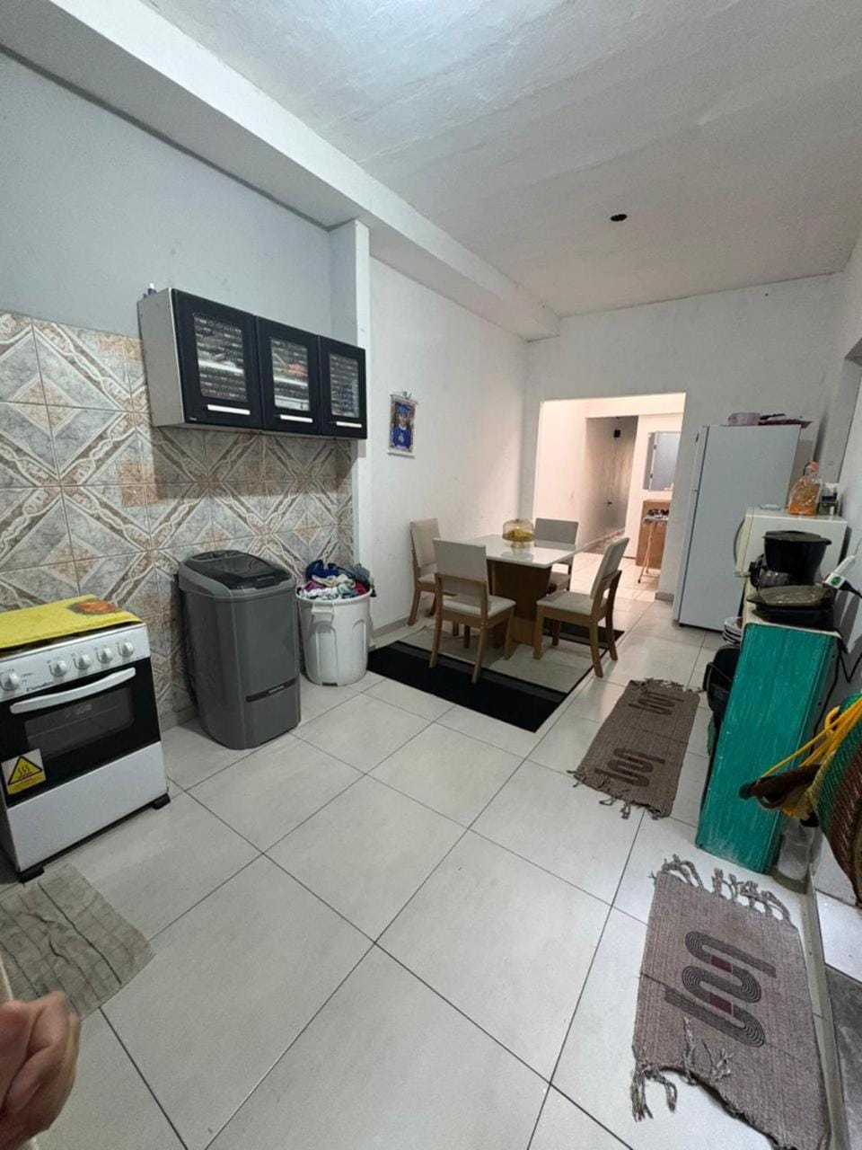Kitchen or kitchenette, Living room, Dining area, minibar, stove, dryer