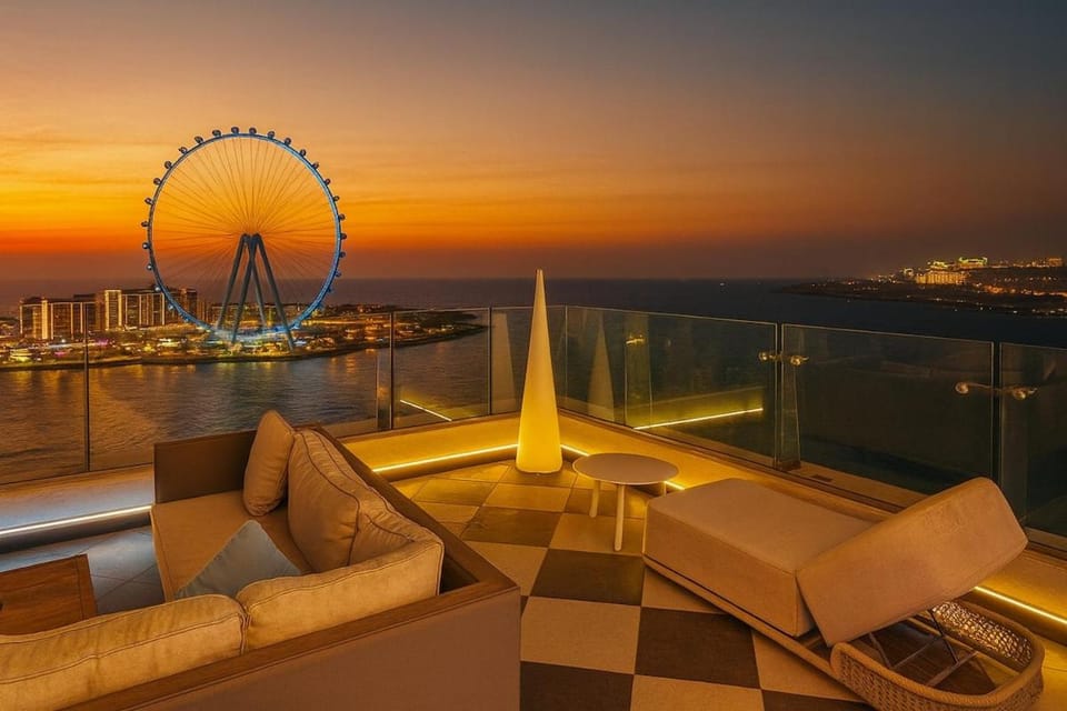 View (from property/room), Balcony/Terrace, Sea view, Sunset