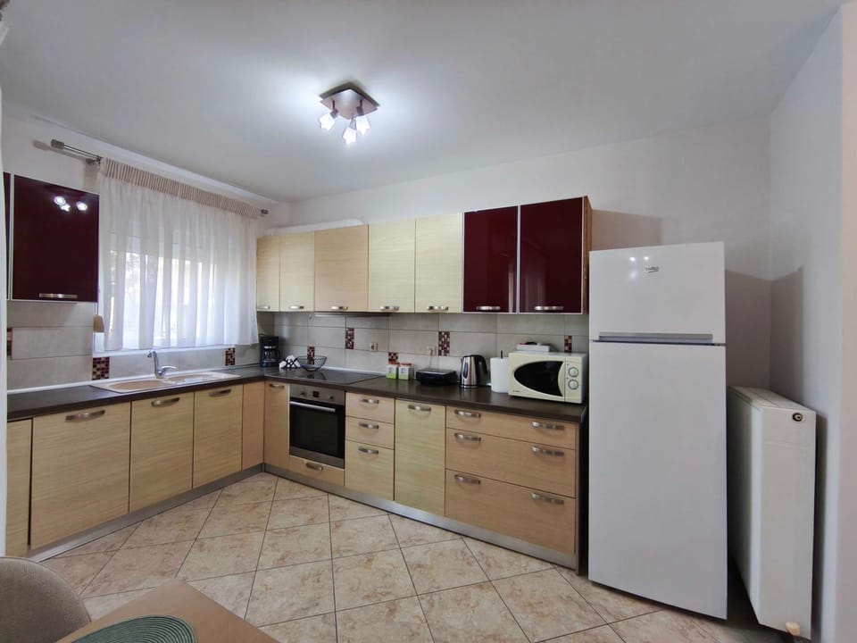 Kitchen or kitchenette, oven, stove, toaster, kitchen