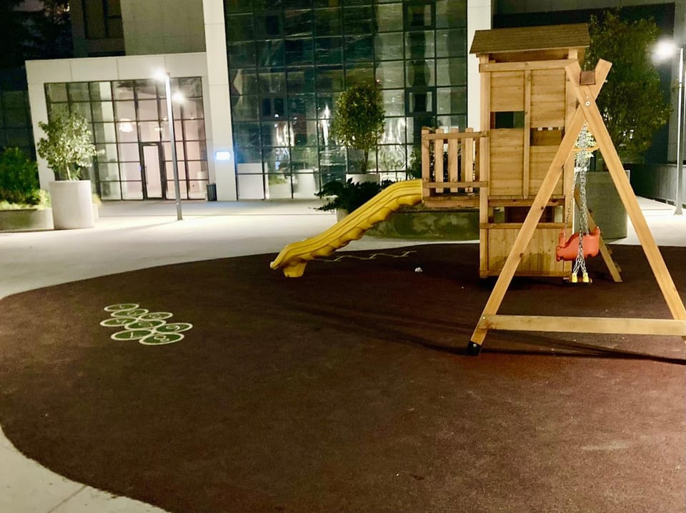 Facade/entrance, Children play ground