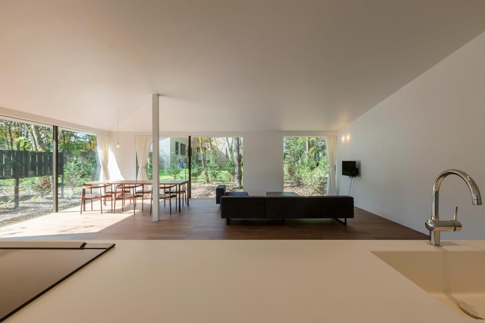 Kitchen or kitchenette, Living room, Dining area