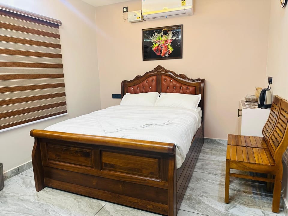 Bed, Bedroom, air conditioner