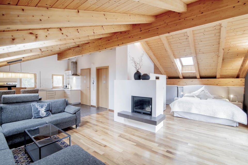 Bed, Living room, Bedroom