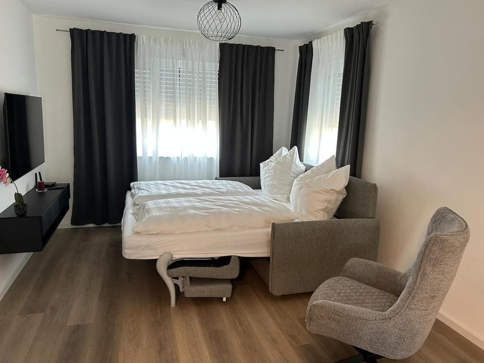 Bed, Living room, Photo of the whole room