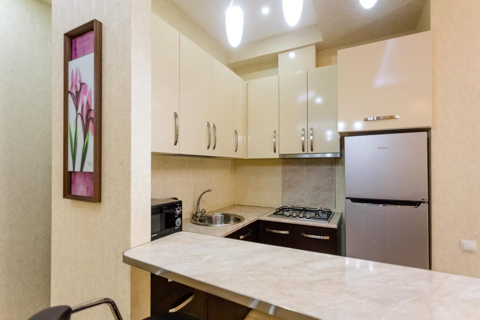 Kitchen or kitchenette, dishwasher, oven, stove