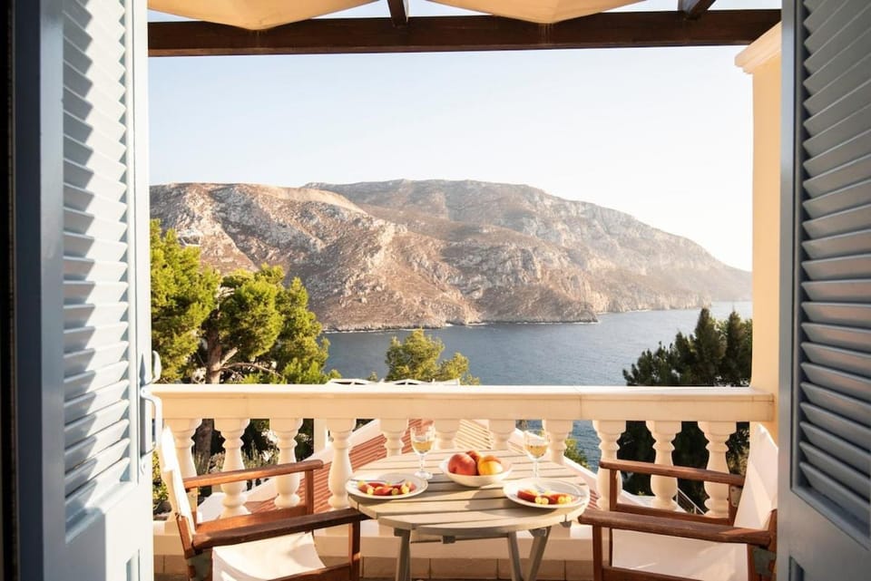 Patio, Day, Natural landscape, View (from property/room), View (from property/room), Balcony/Terrace, Dining area, Mountain view, Sea view, Time of day