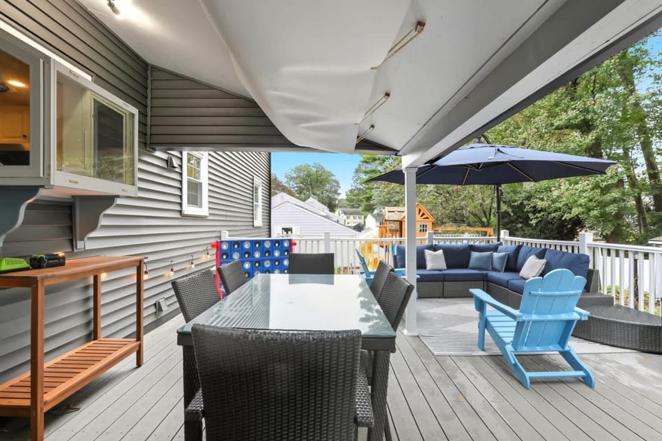 Stylish Stoneham Getaway Playground Game Room House in Middlesex County