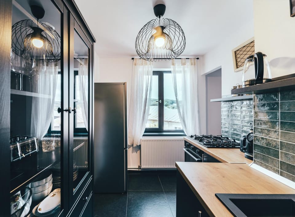 Kitchen or kitchenette, minibar