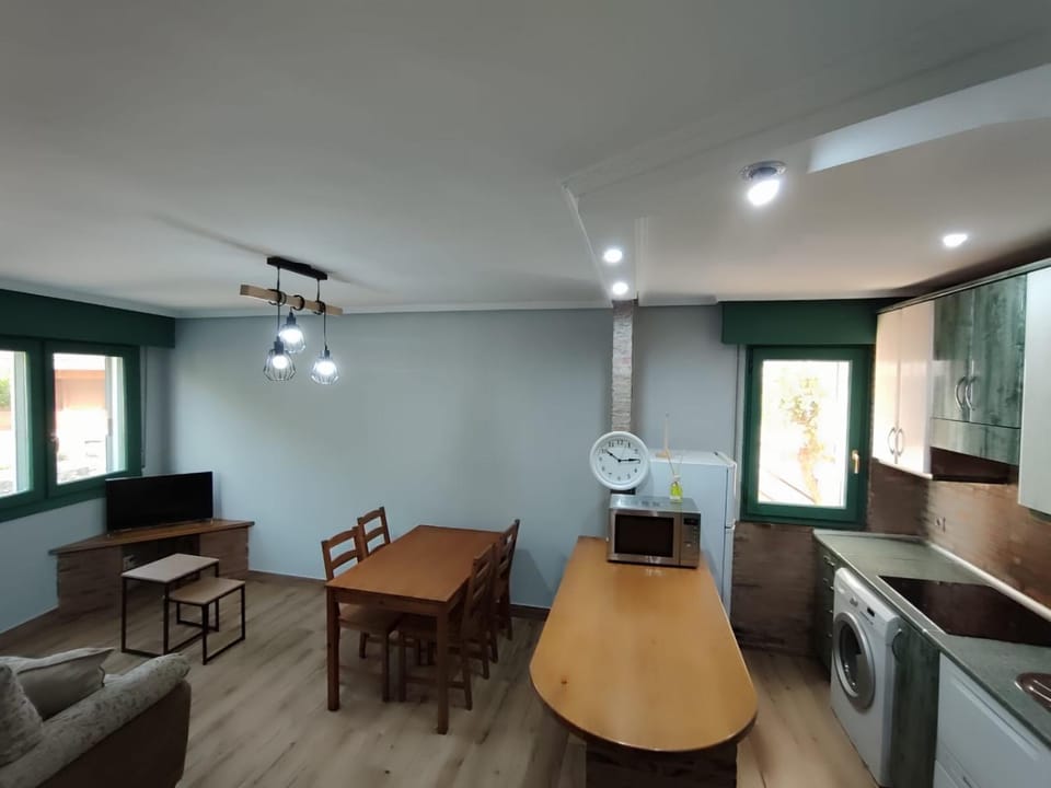 Kitchen or kitchenette, Living room, Dining area