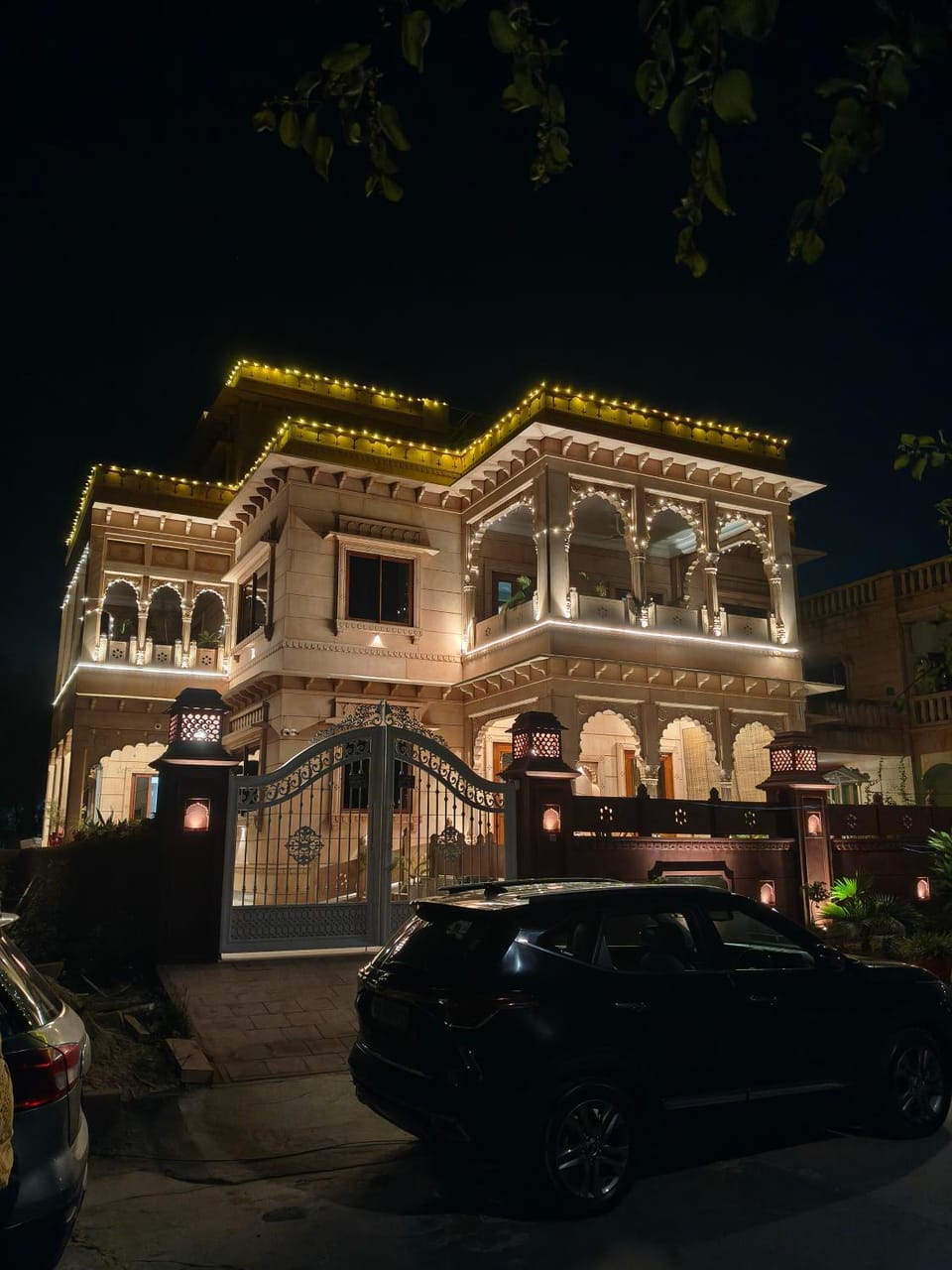 Property building, Night, Location, Parking