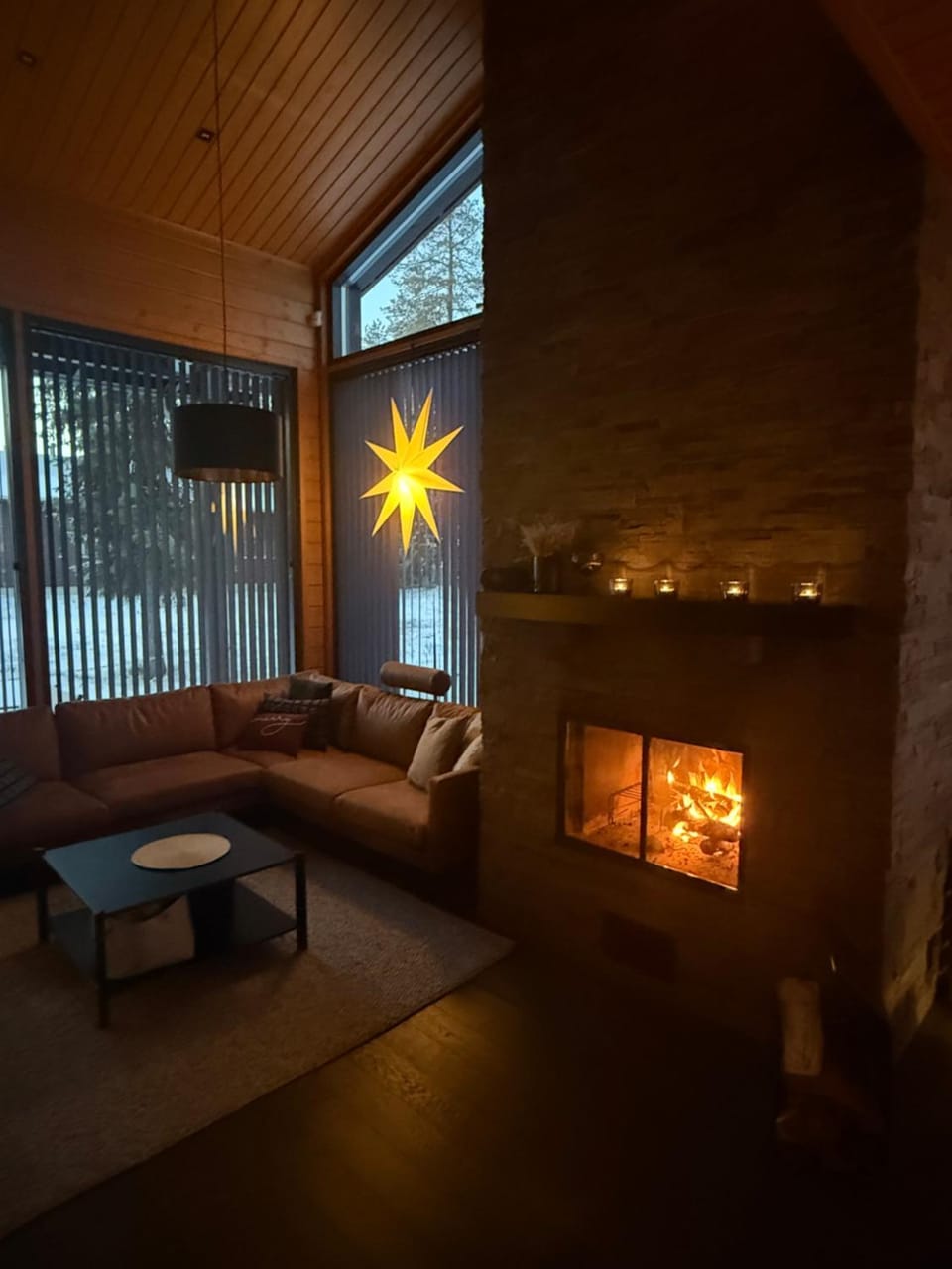 Living room, fireplace
