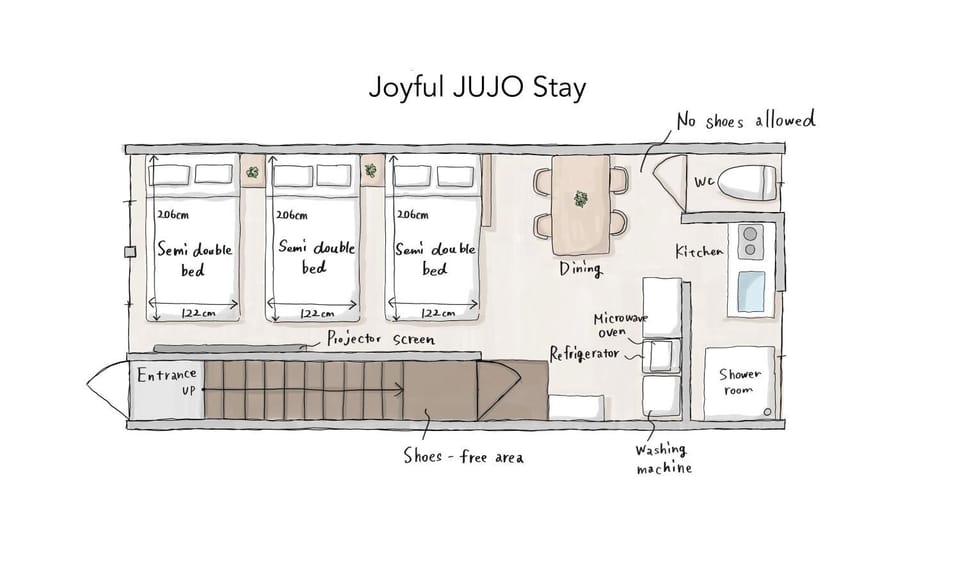 Joyful JUJO Stay 1minute walk from JR Jujo Station Shibuya 15min Shinjuku 11min Ikebukuro 6min Max 6guests 33square meters Simmons bed Apartment in Japan