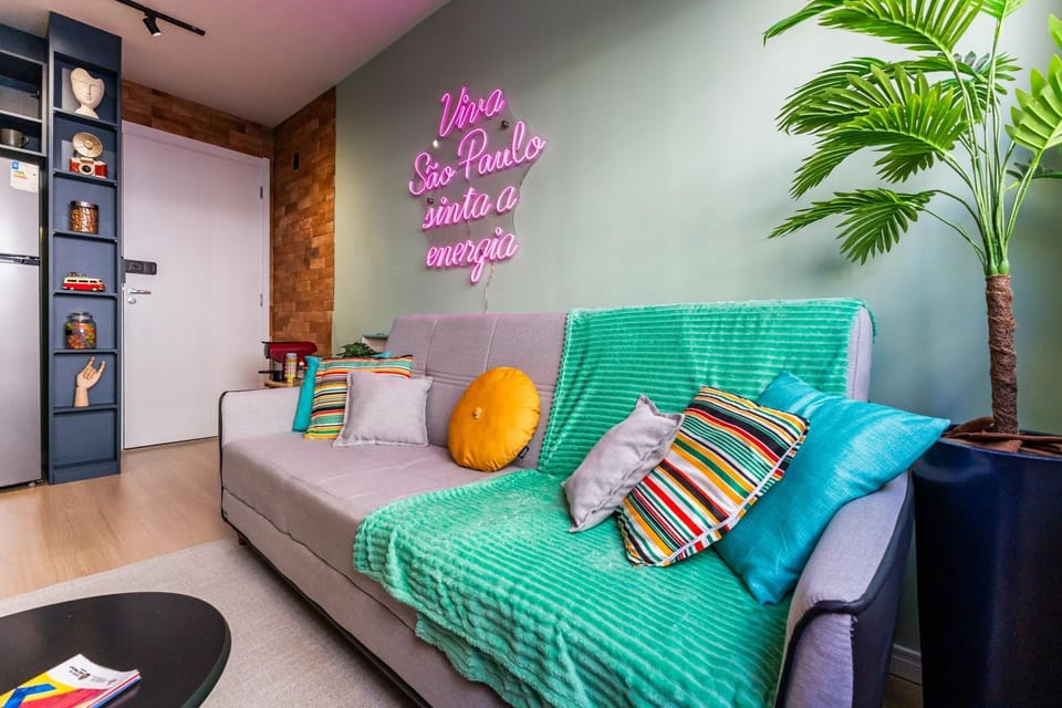 Bed, Living room, Seating area