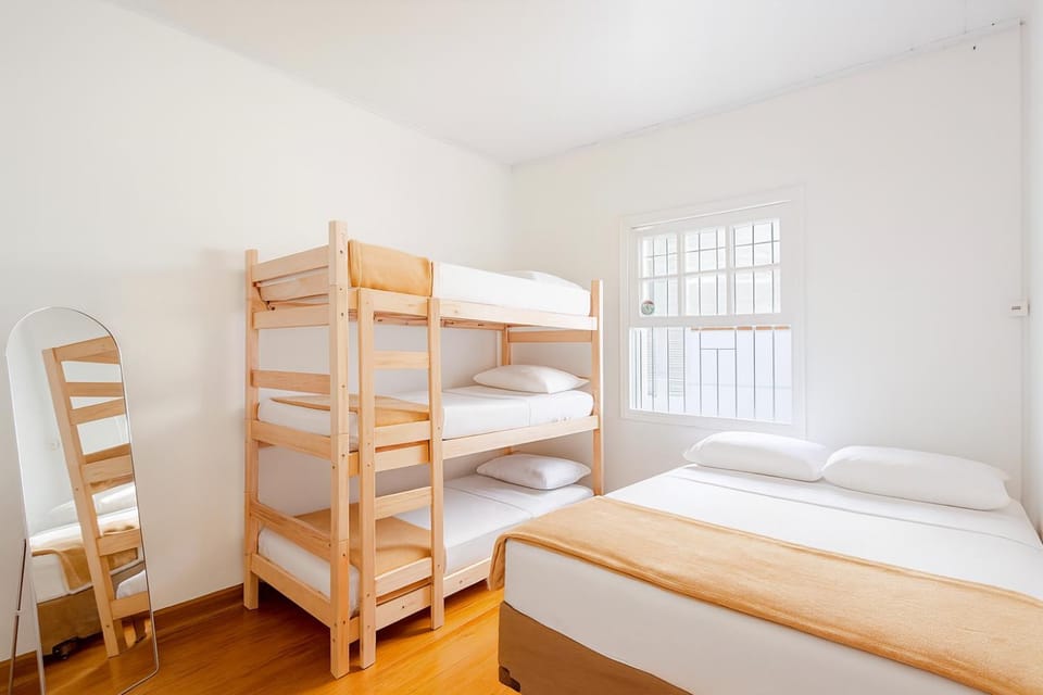 Bed, Photo of the whole room, Bedroom, bunk bed, towels