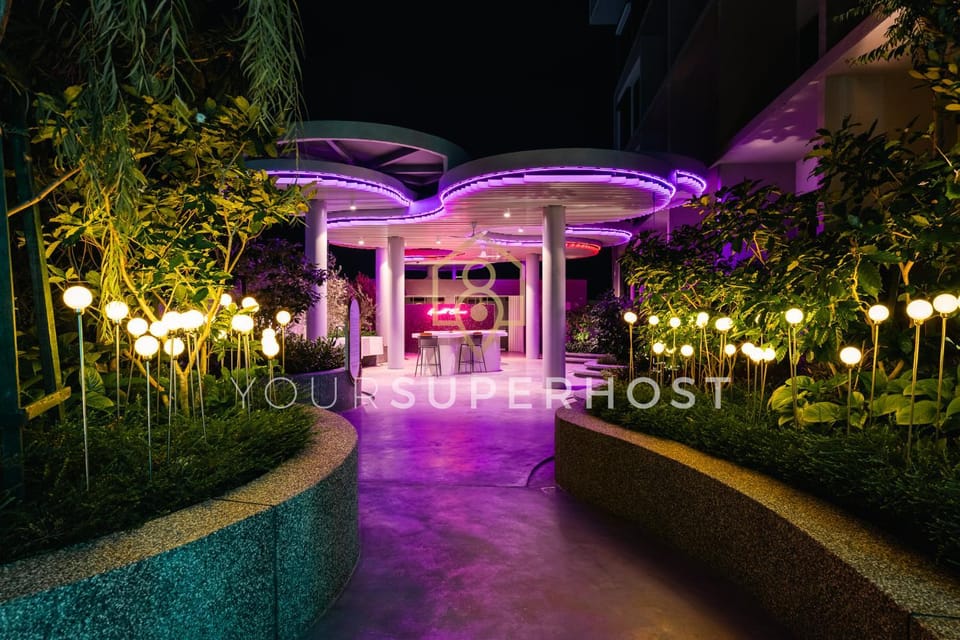 Night, BBQ facilities, Garden