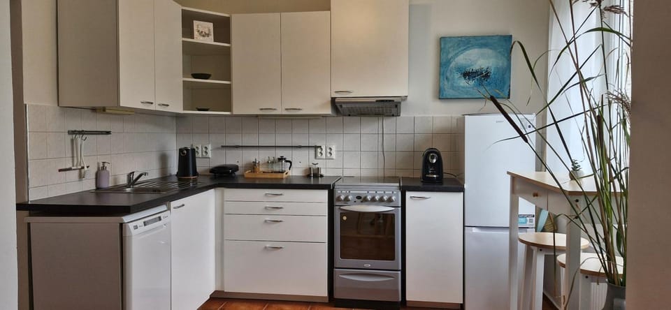 Coffee/tea facilities, Kitchen or kitchenette, dishwasher, oven, stove, toaster