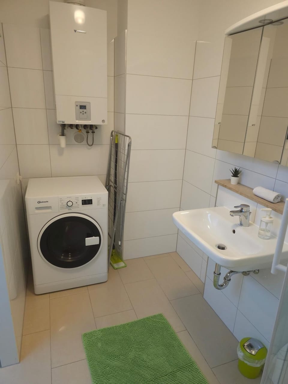 Bathroom, washing machine, dryer