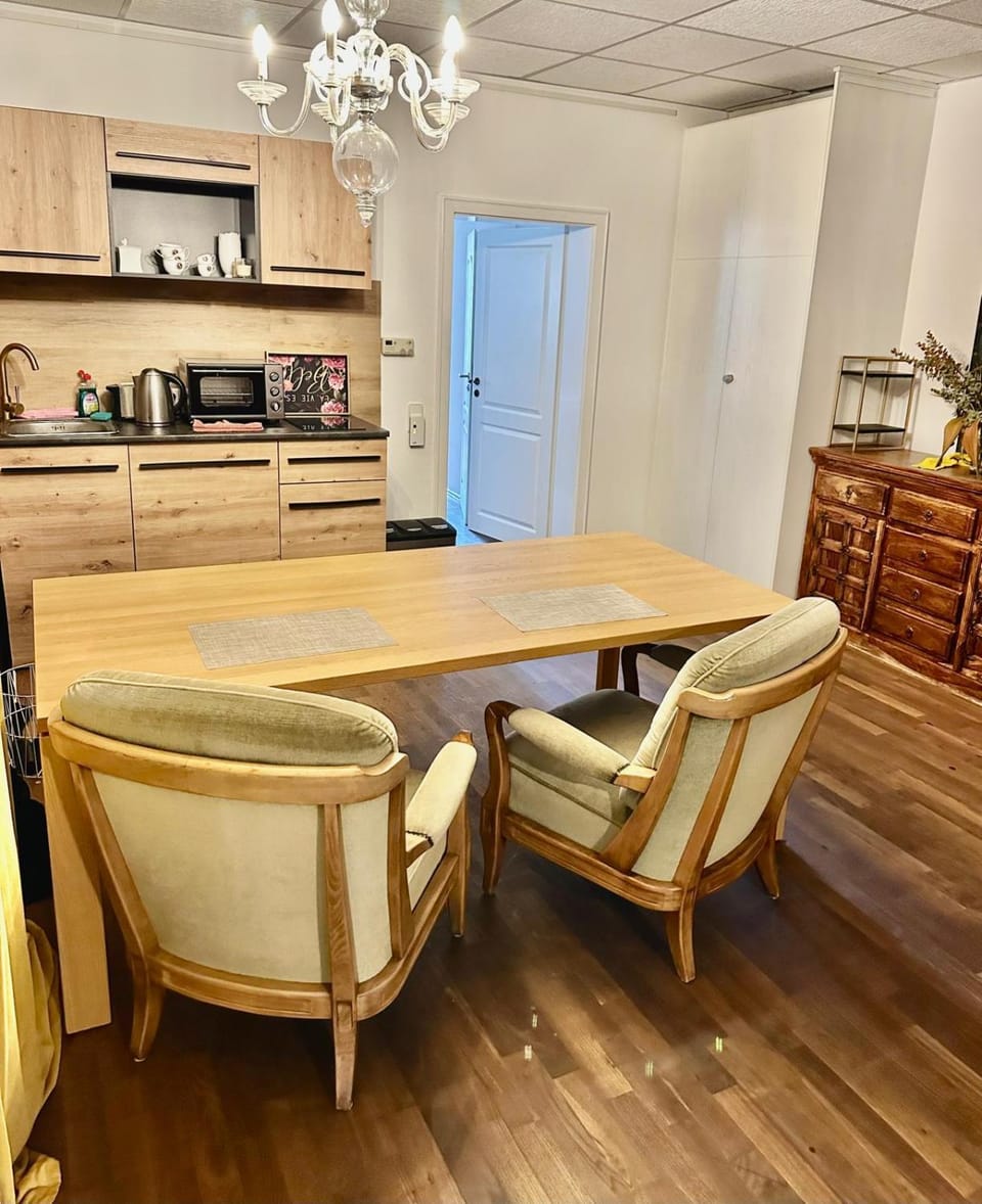 Kitchen or kitchenette, Dining area, stove