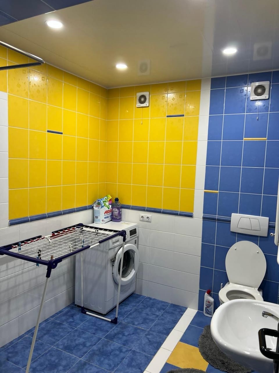 Toilet, Bathroom, washing machine, dryer