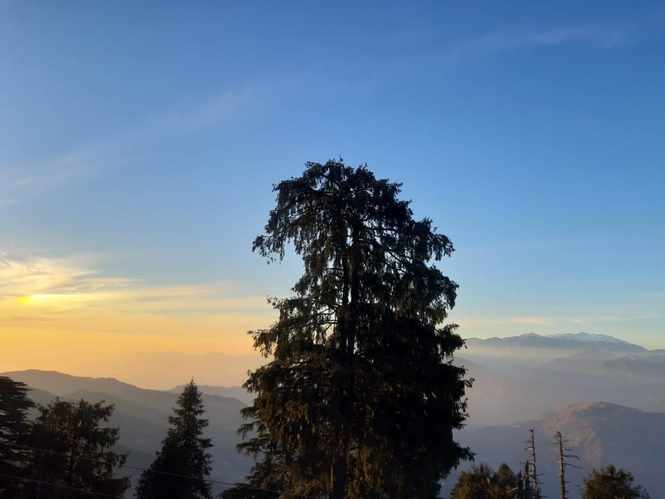 Day, Mountain view, Sunset