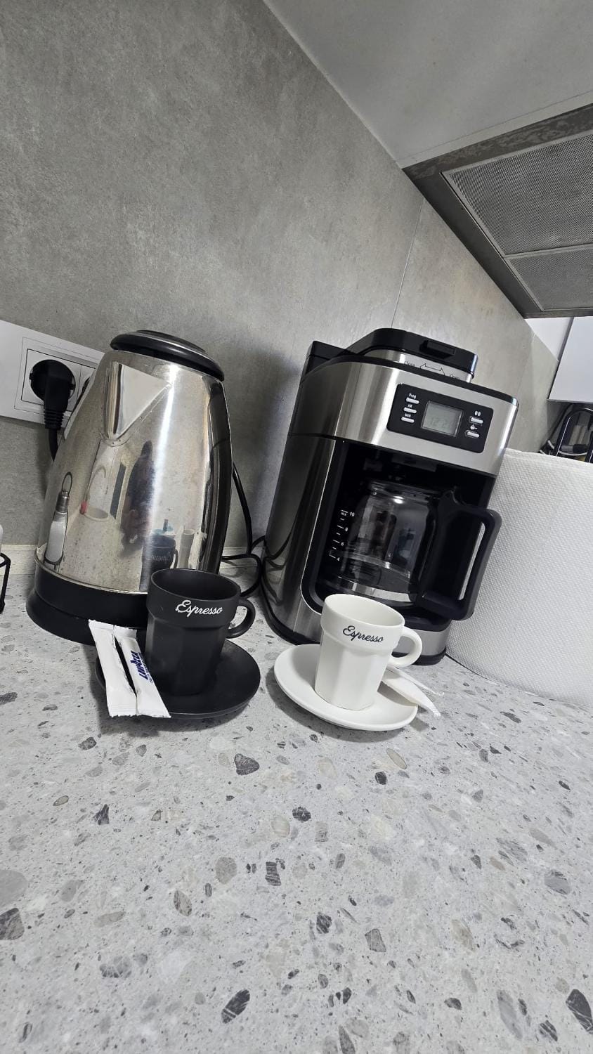 Kitchen or kitchenette, toaster