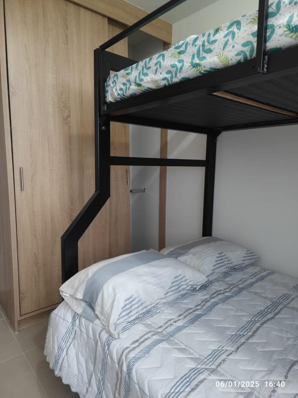 bunk bed, wardrobe