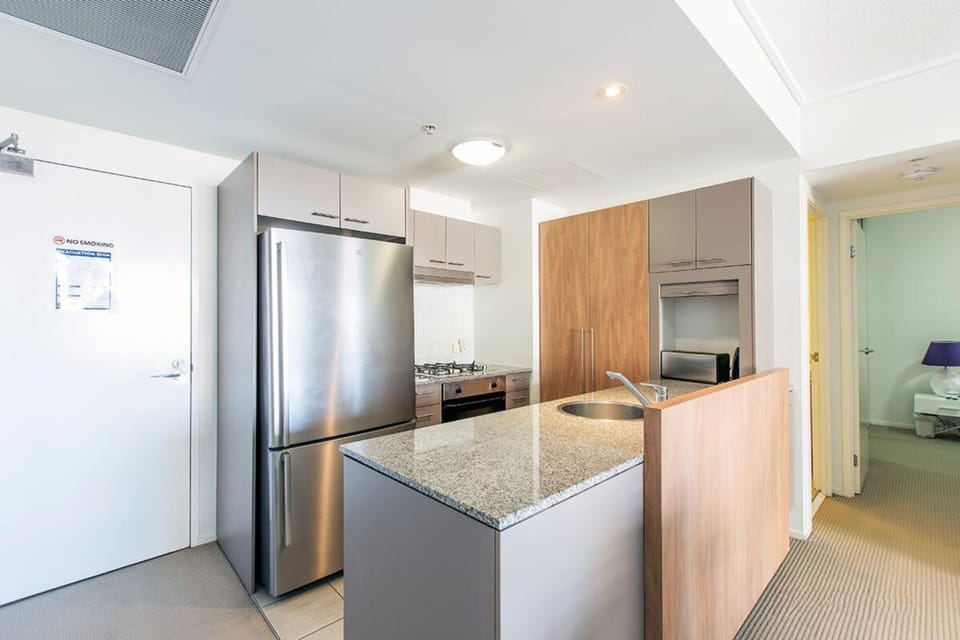 Kitchen or kitchenette, oven, stove